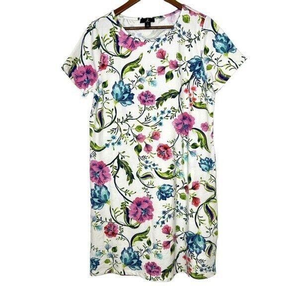 Jason Wu White Floral Short Sleeve Dress Size Small Women’s - Picture 1 of 11